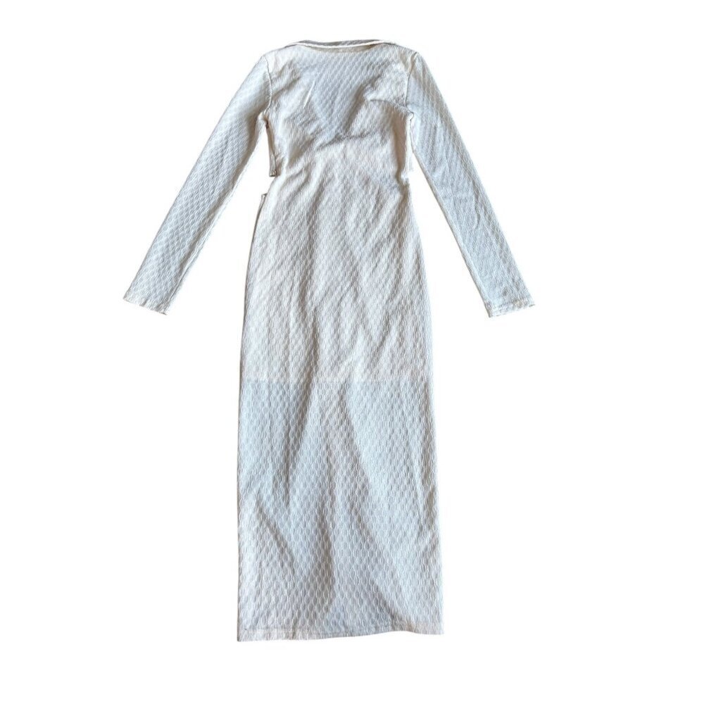 Emory Park Womens Ivory Long Sleefv Long Dress - Picture 4 of 8